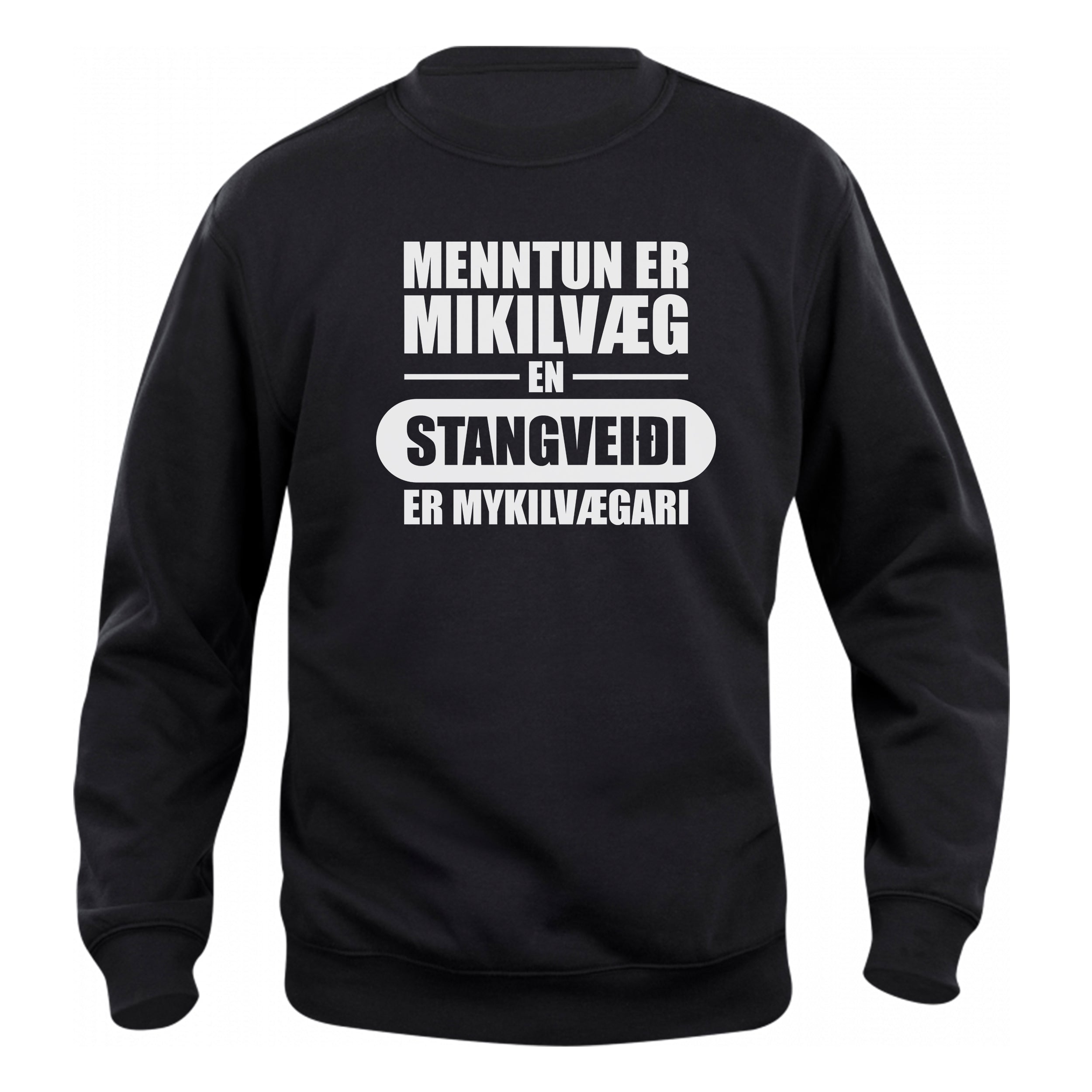 STANGVEIÐI - Peysa - Svört
