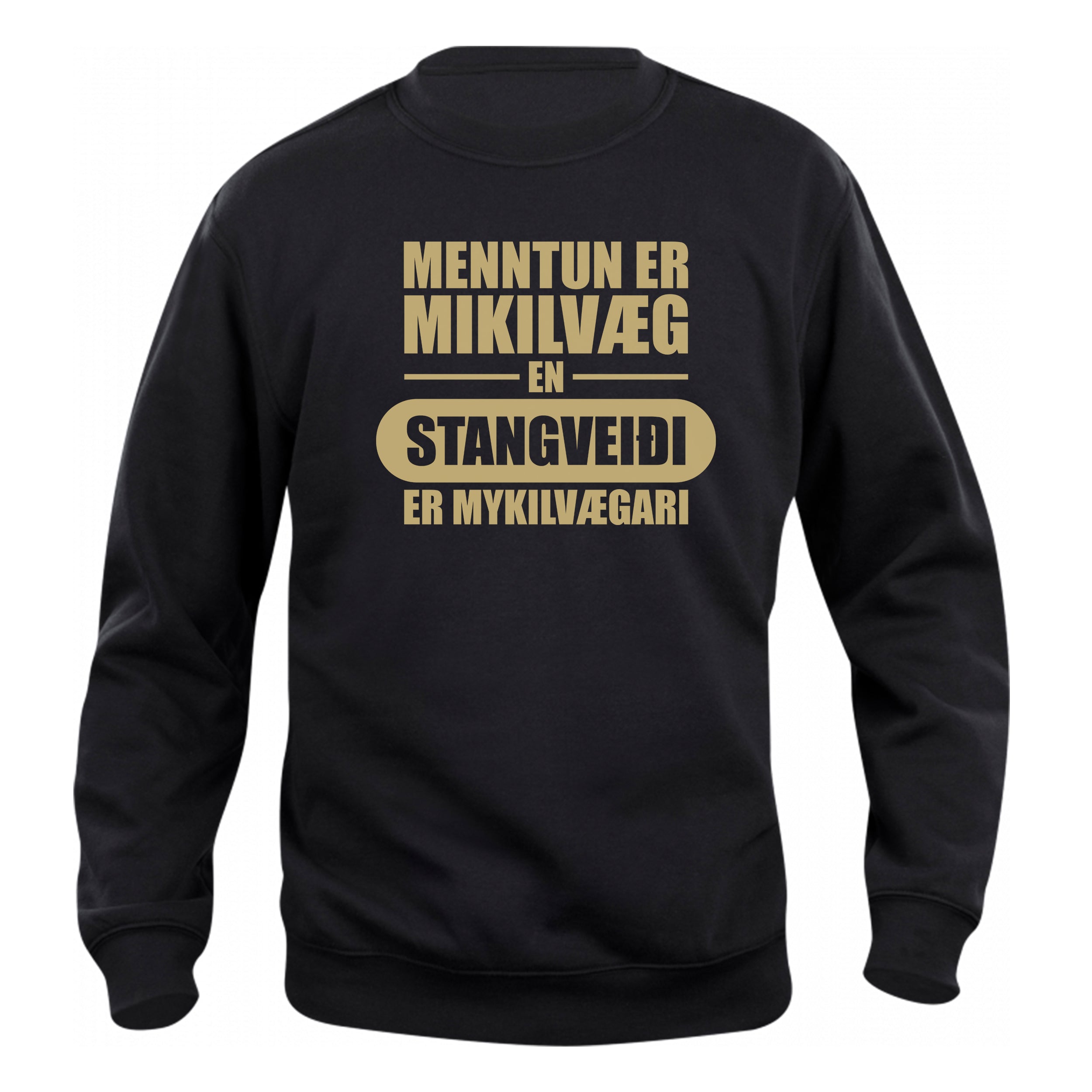 STANGVEIÐI - Peysa - Svört