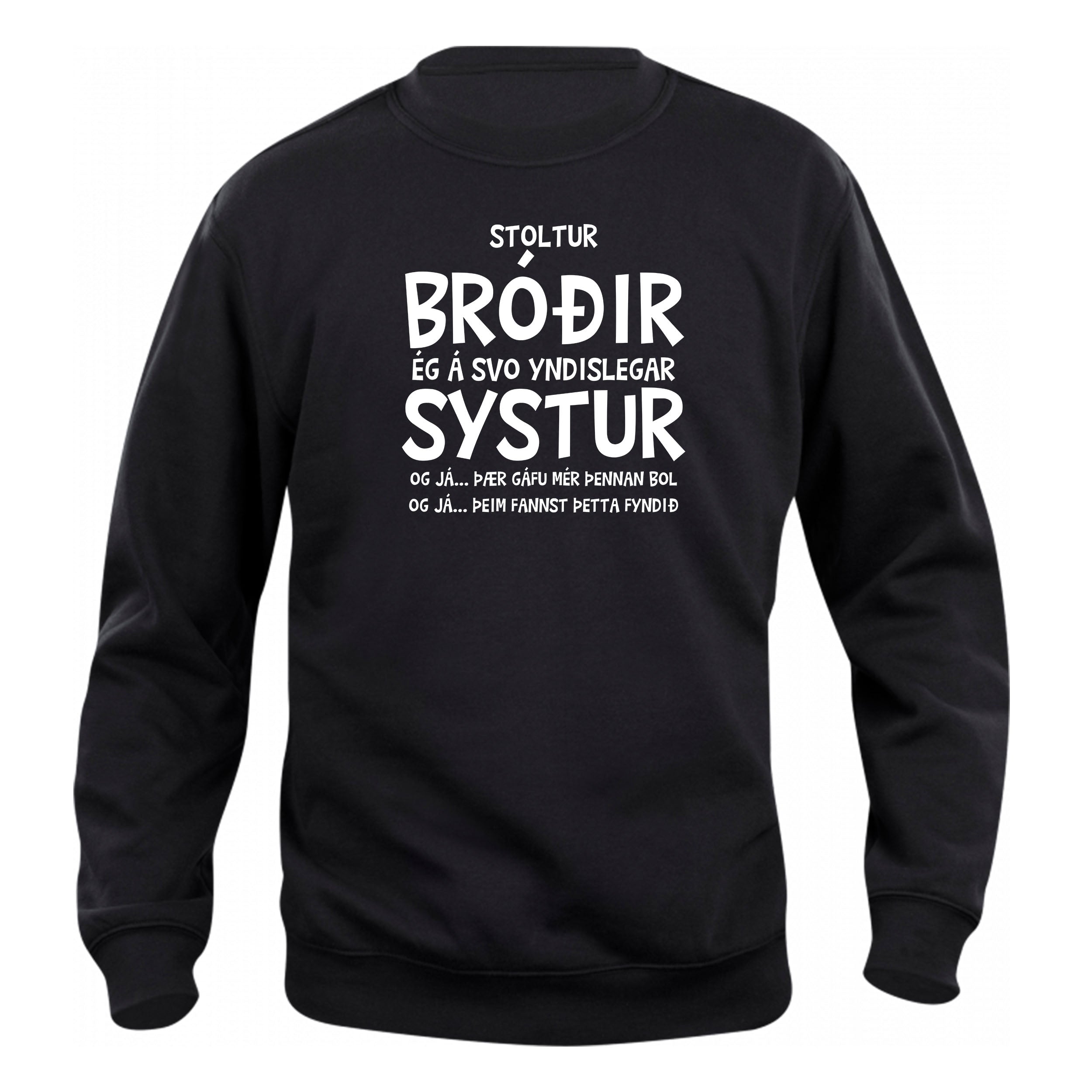 STOLTUR - BRÓÐIR - Peysa - Svört