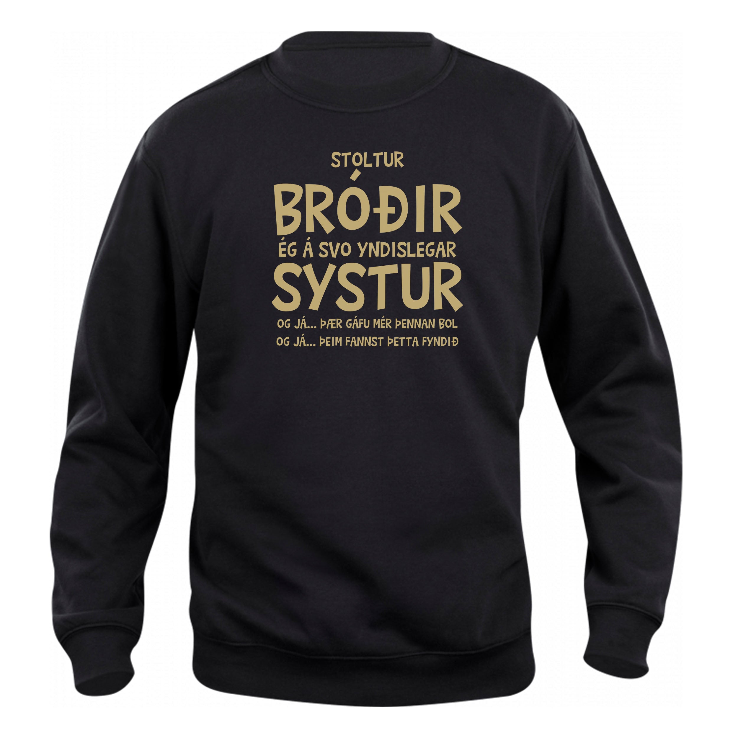 STOLTUR - BRÓÐIR - Peysa - Svört