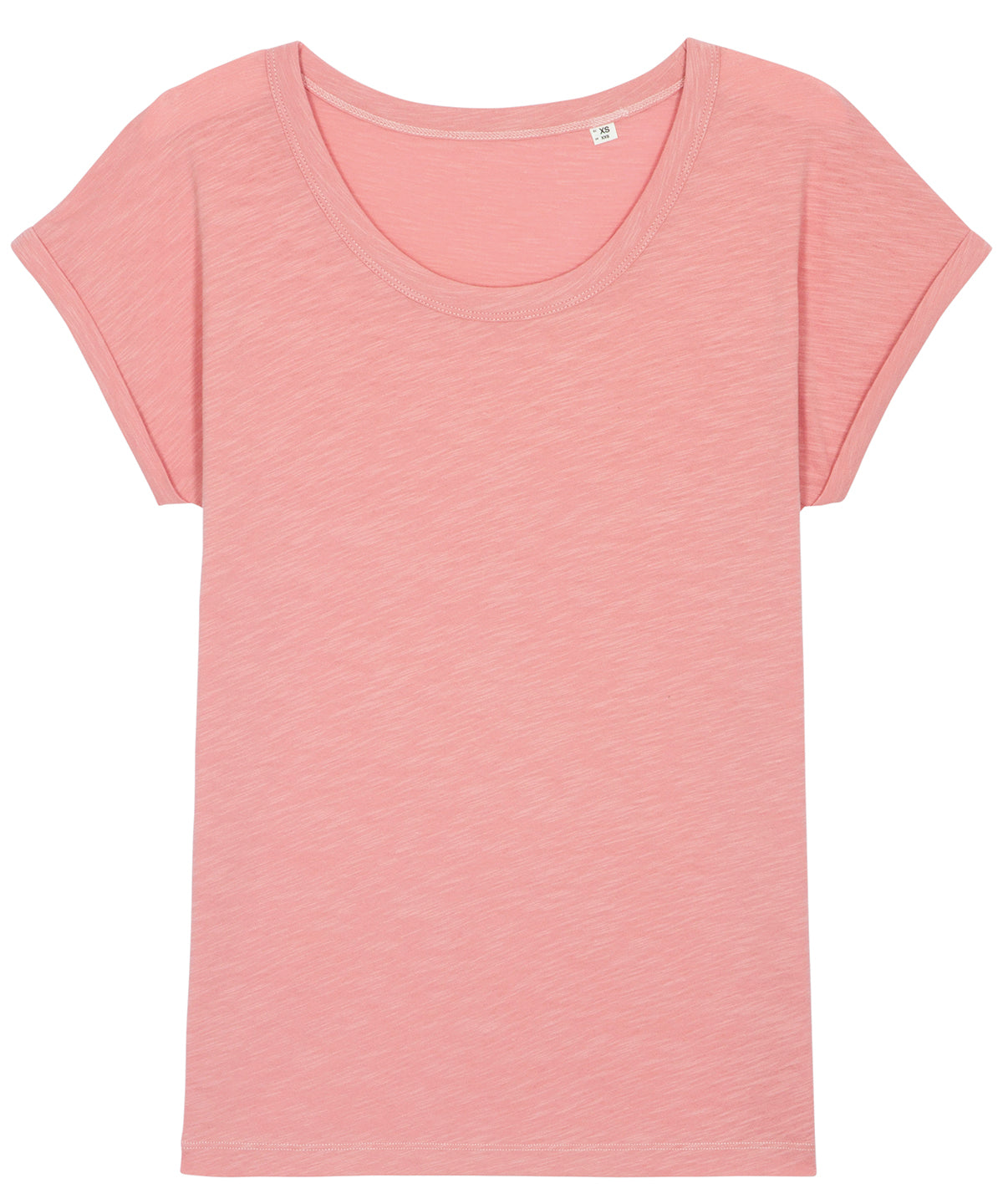 Stuttermabolir - Women's Stella Rounders Slub Rolled Sleeve Slub T-shirt (STTW112)