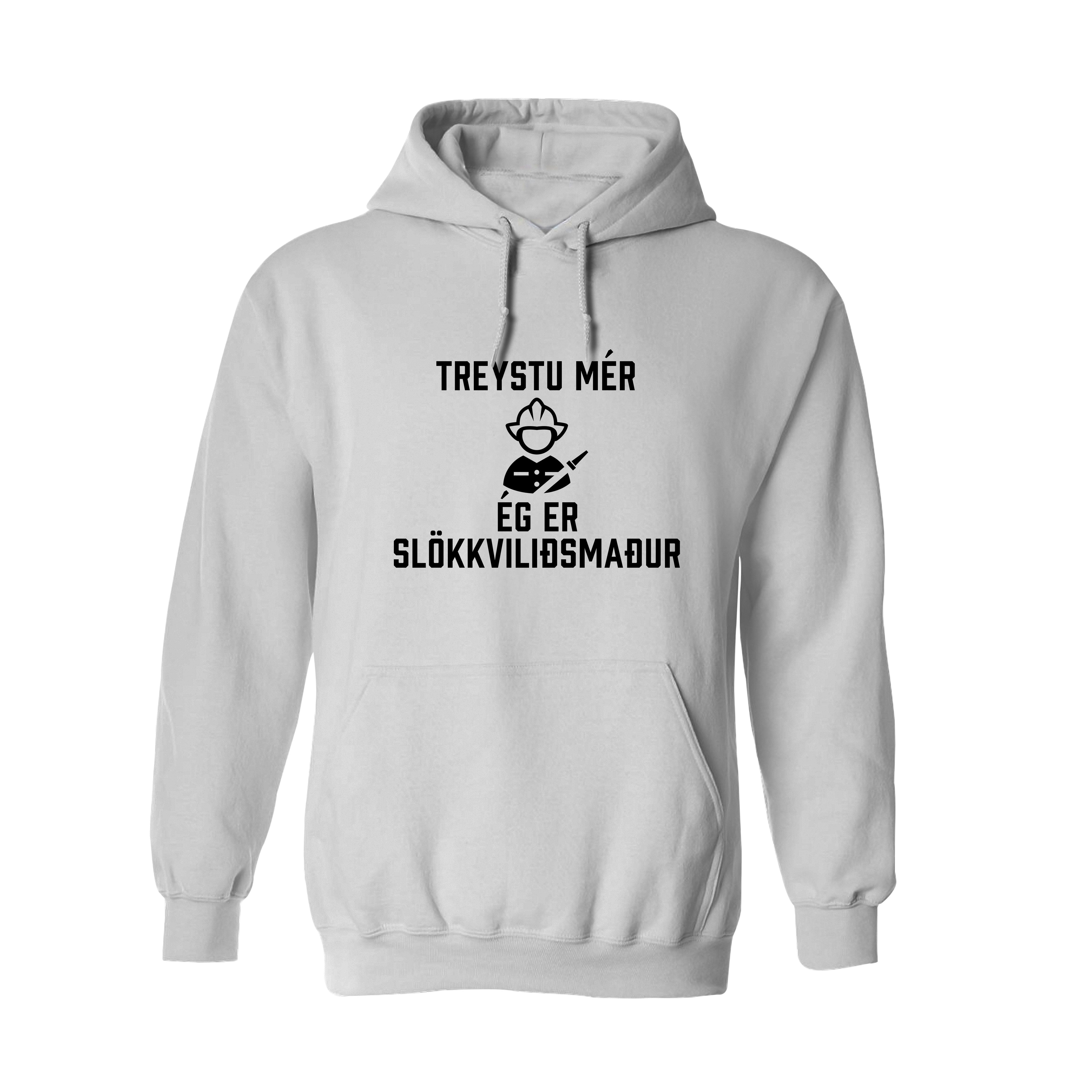 TREYSTU MÉR... ÉR ER SLÖKKVILIÐSMAÐUR - Hettupeysa - Hvít
