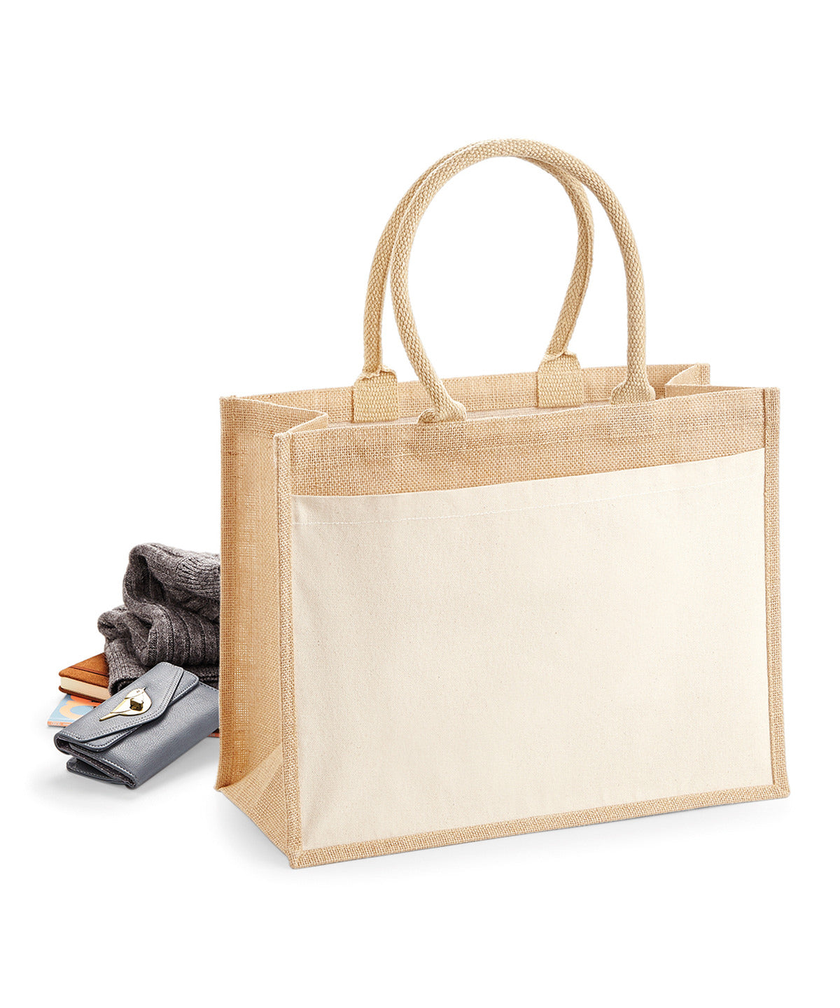 Töskur - Cotton Pocket Jute Shopper