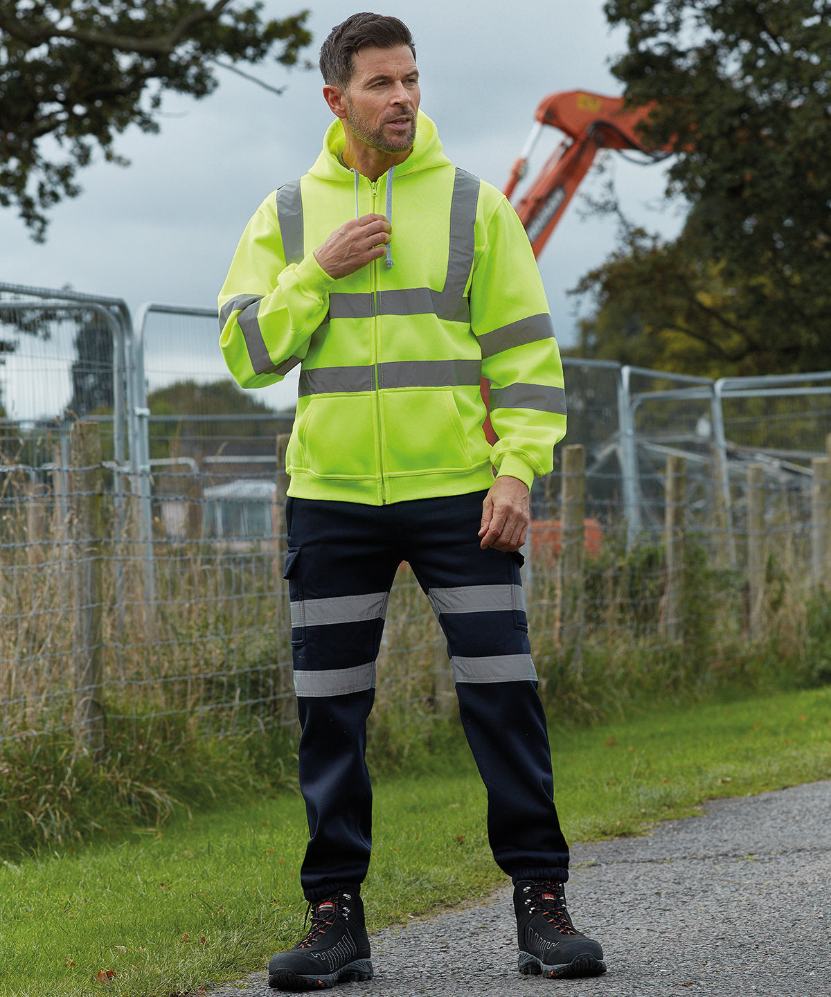 Hettupeysur - Hi-vis Zip Hoodie (HVK07)