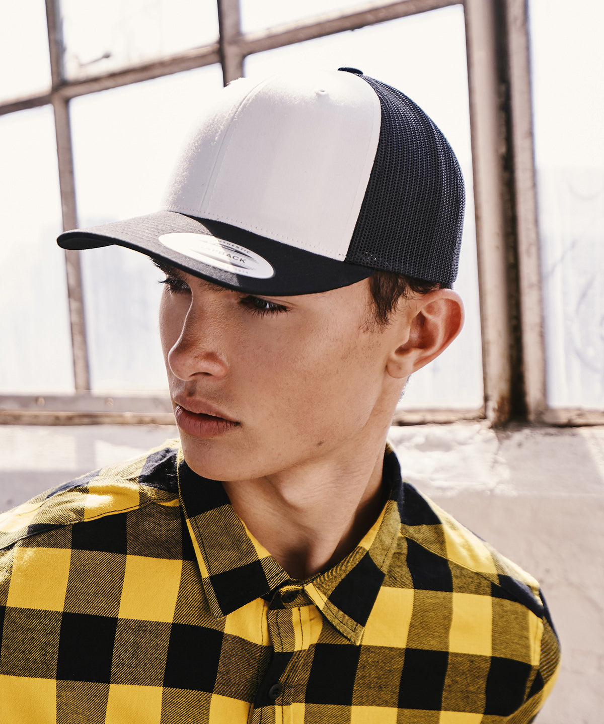 Húfur - Retro Trucker Coloured Front (6606CF)