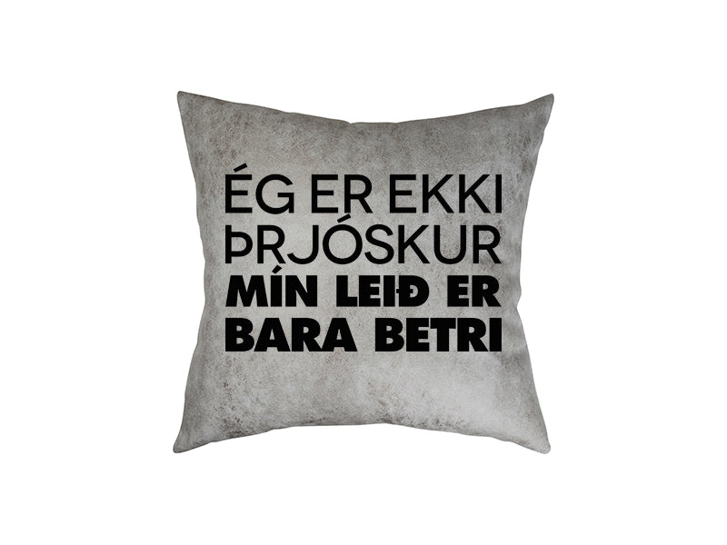 Ég er ekki þrjóskur - pleður púði