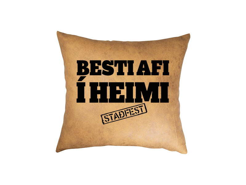 Besti afi í heimi - pleður púði