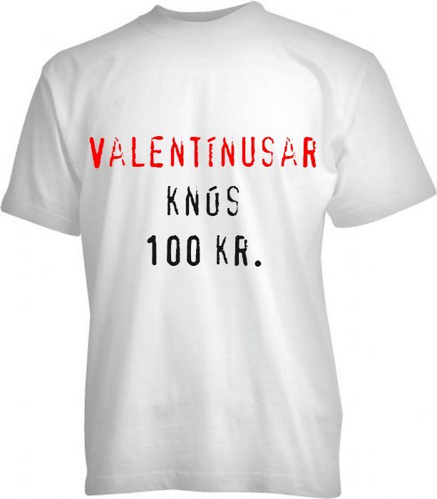 valentínusar knús 100 kr.