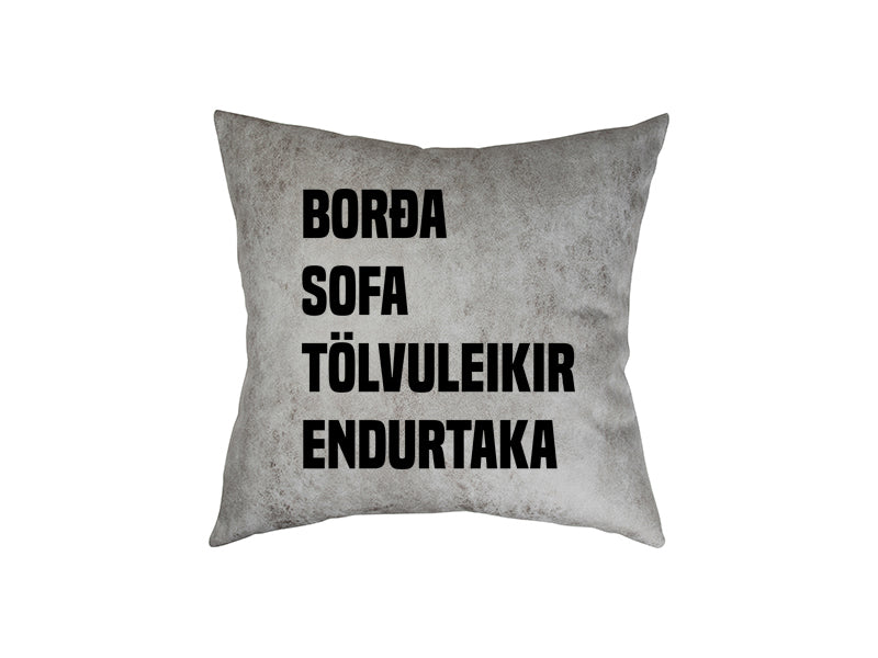 Borða sofa tölvuleikir endurtaka - pleður púði