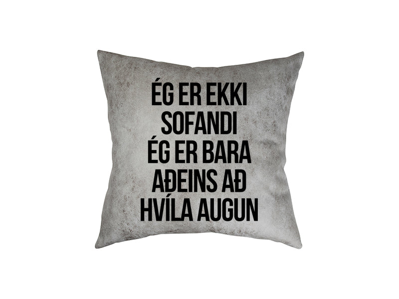 Ég er ekki sofandi - pleður púði