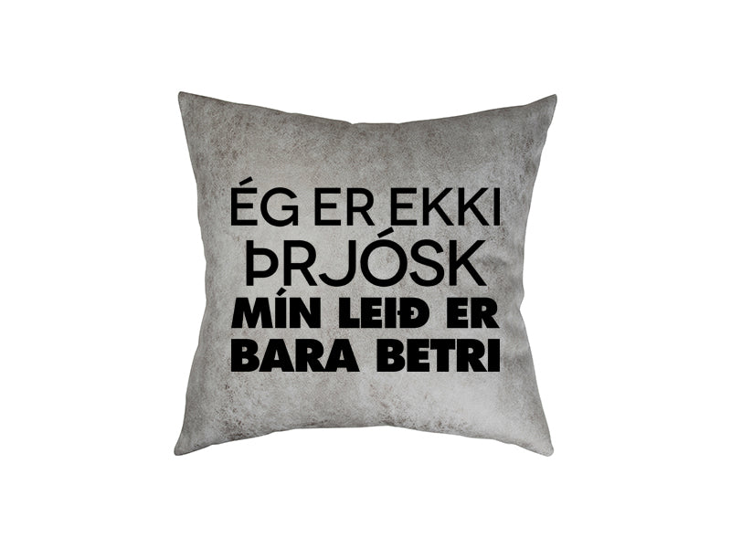 Ég er ekki þrjósk - pleður púði