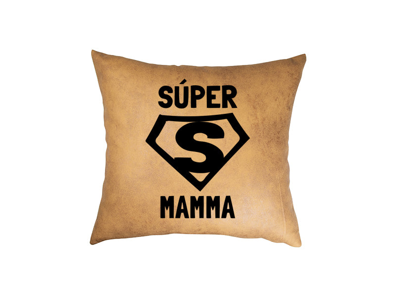 Súper mamma - pleður púði